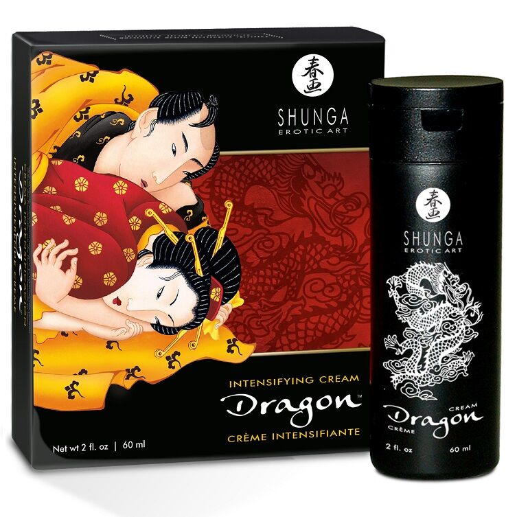 Ereções fortes com creme de ereção Shunga Dragon